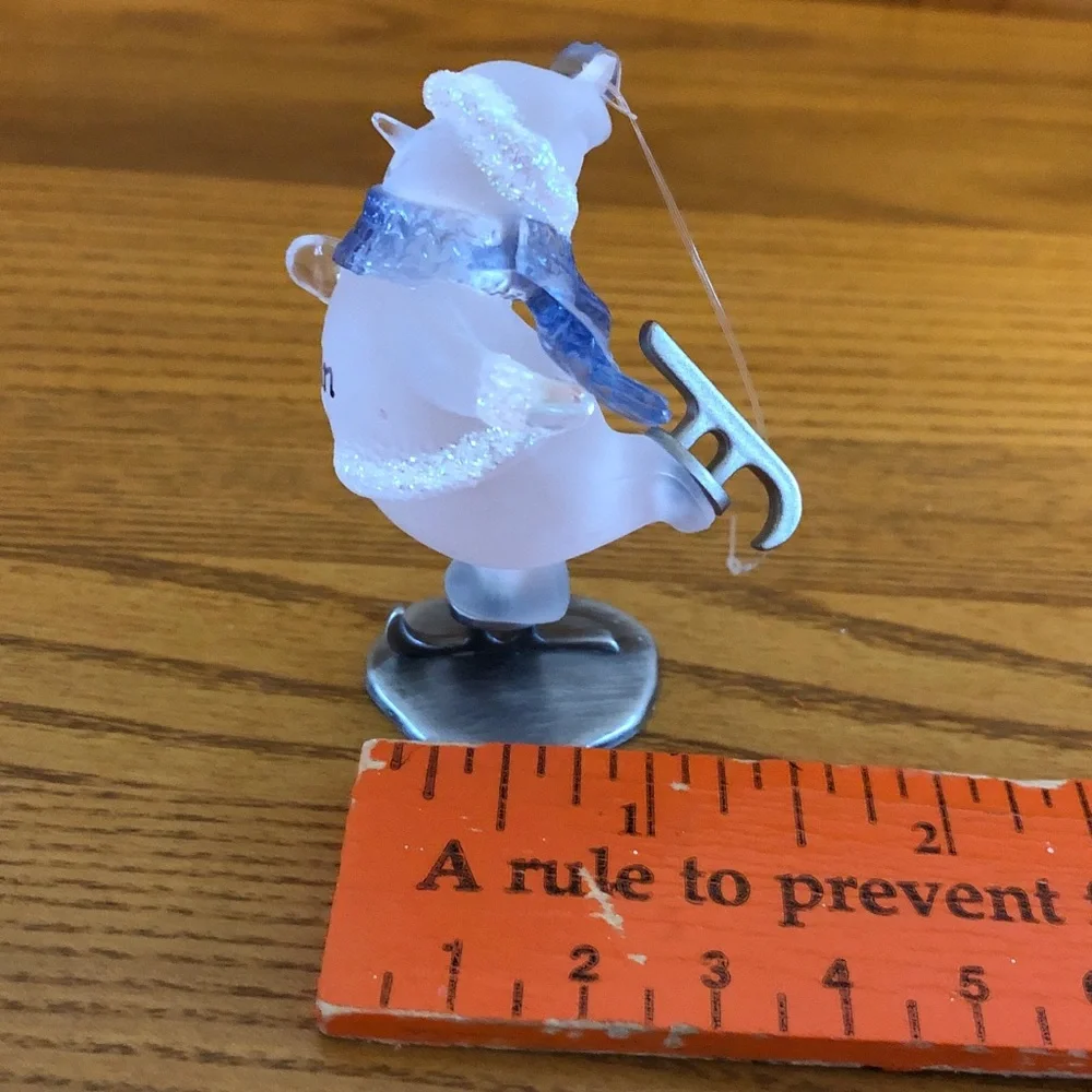 Personalized Ice Skating Snowman Ornament